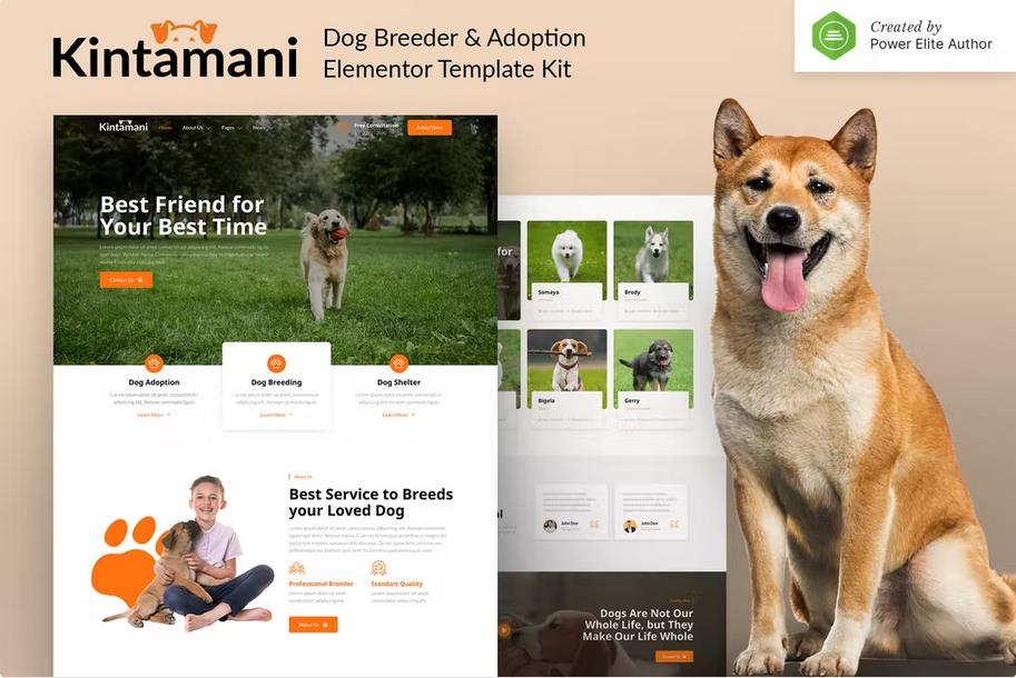 KINTAMANI – DOG BREEDER & ADOPTION ELEMENTOR TEMPLATE KIT